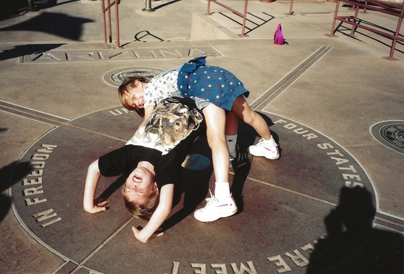 The Four Corners - My brother and I having some fun in four states at the same time