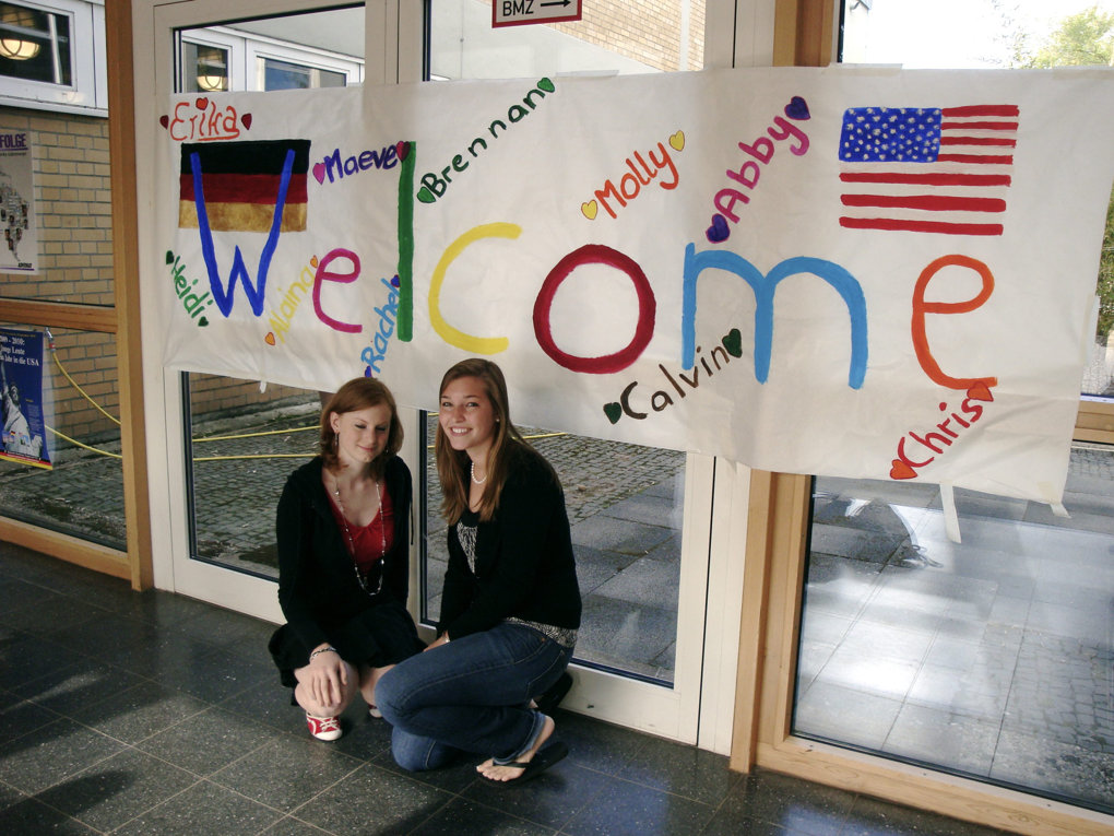 First day of school with my German exchange student, Katrin
Sickingen-Gymnasium, Landstuhl, Germany