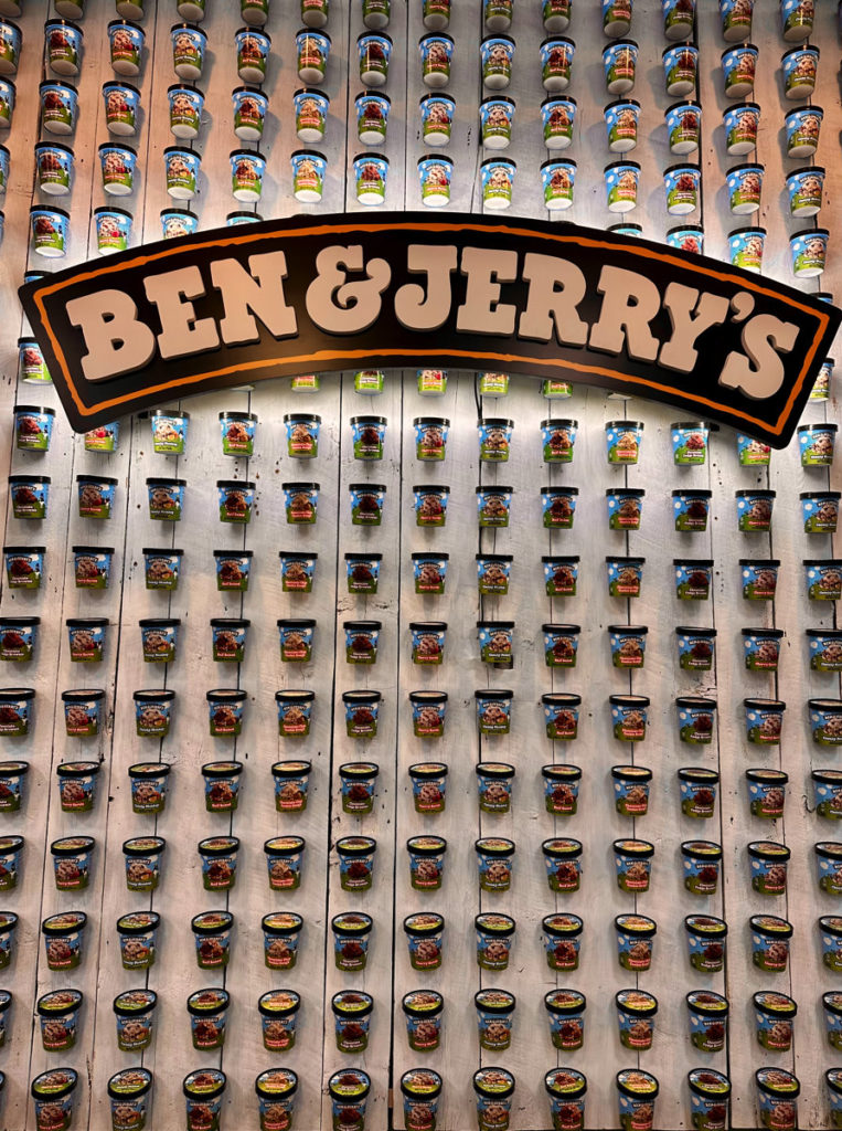 Ben and Jerry's pint wall