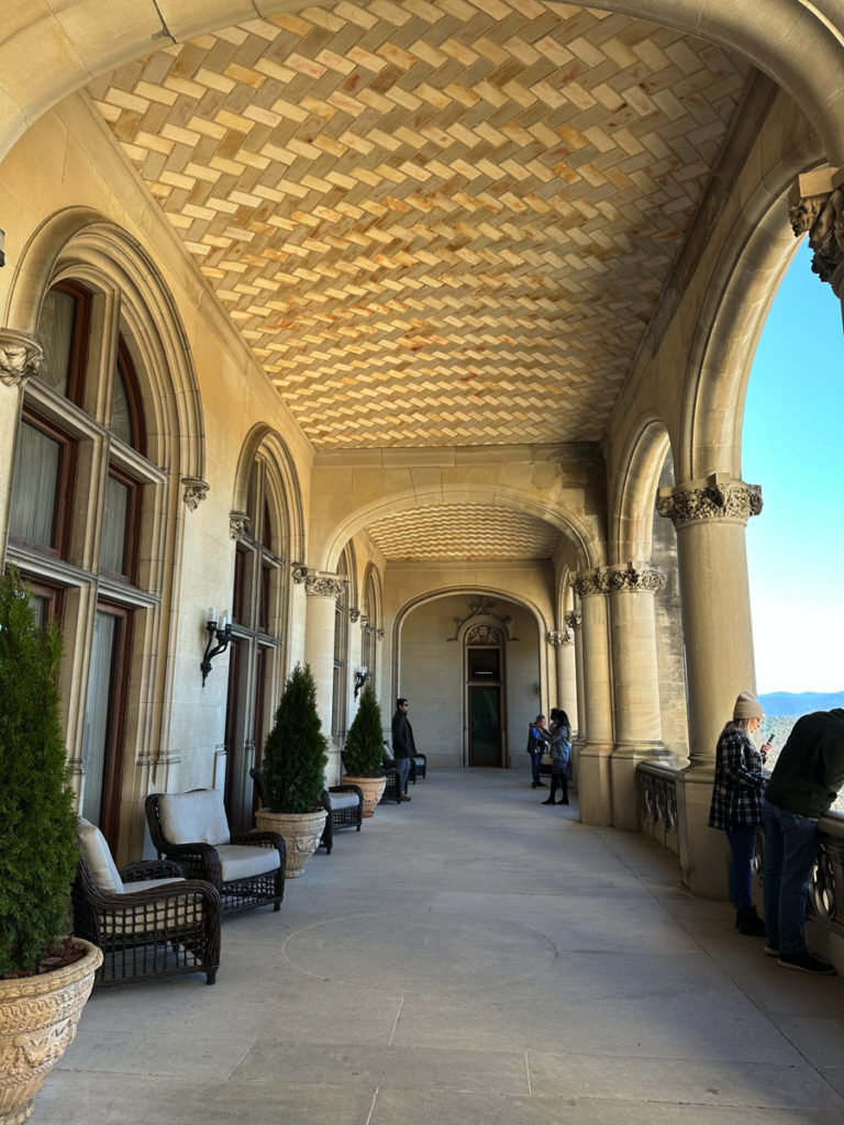 Beautiful balcony overlooking the Pisgah Mountains and the French Broad River