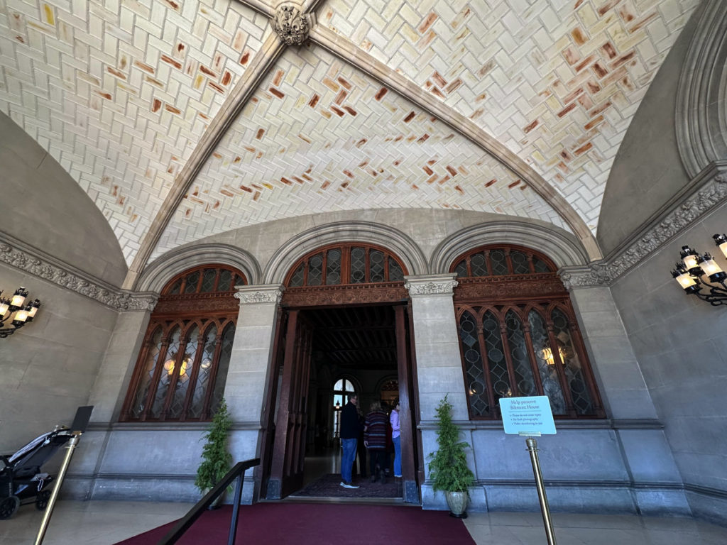 Ornate detailing of one of the entrances to the Biltmore House