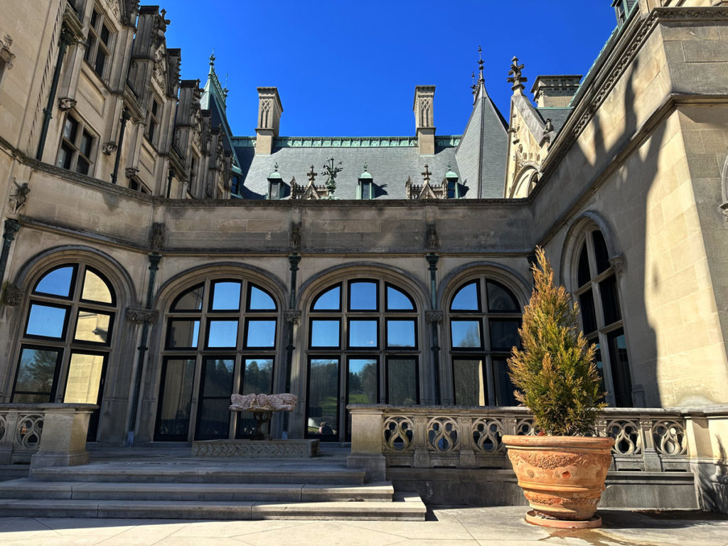 View of the outside of the Biltmore House