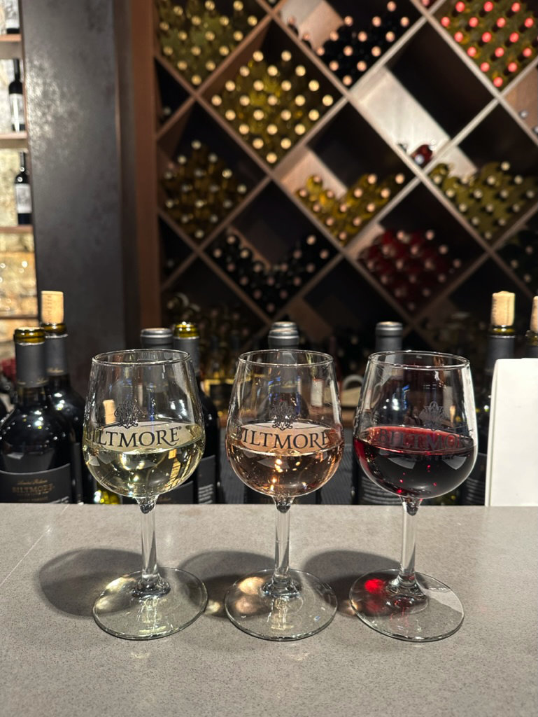 The North Carolina Flight (Chardonnay, Rosé, and Cabernet Franc) - $15
