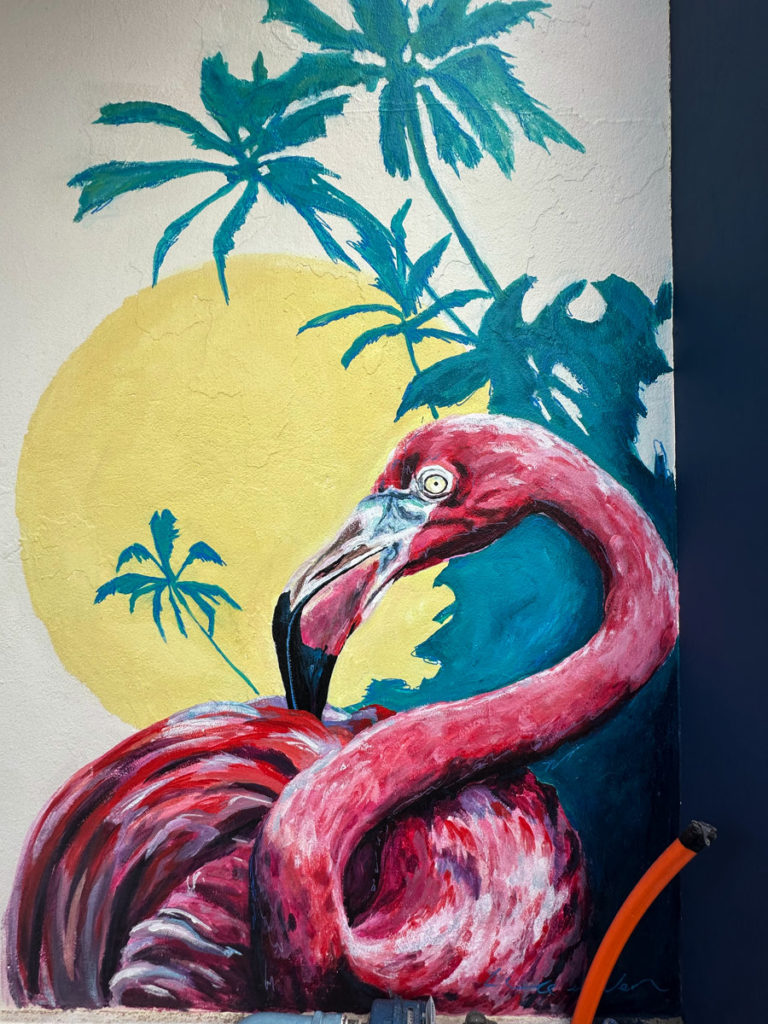 Flamingo mural, Bonaire