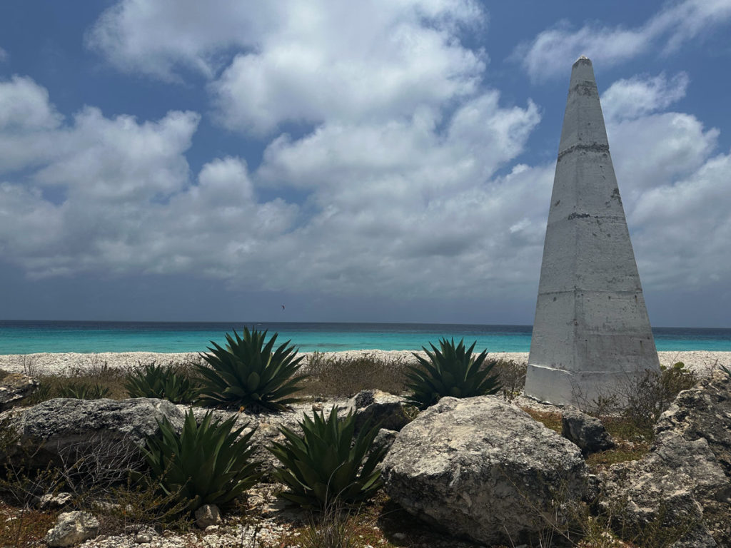 White obelisk of Bonaire