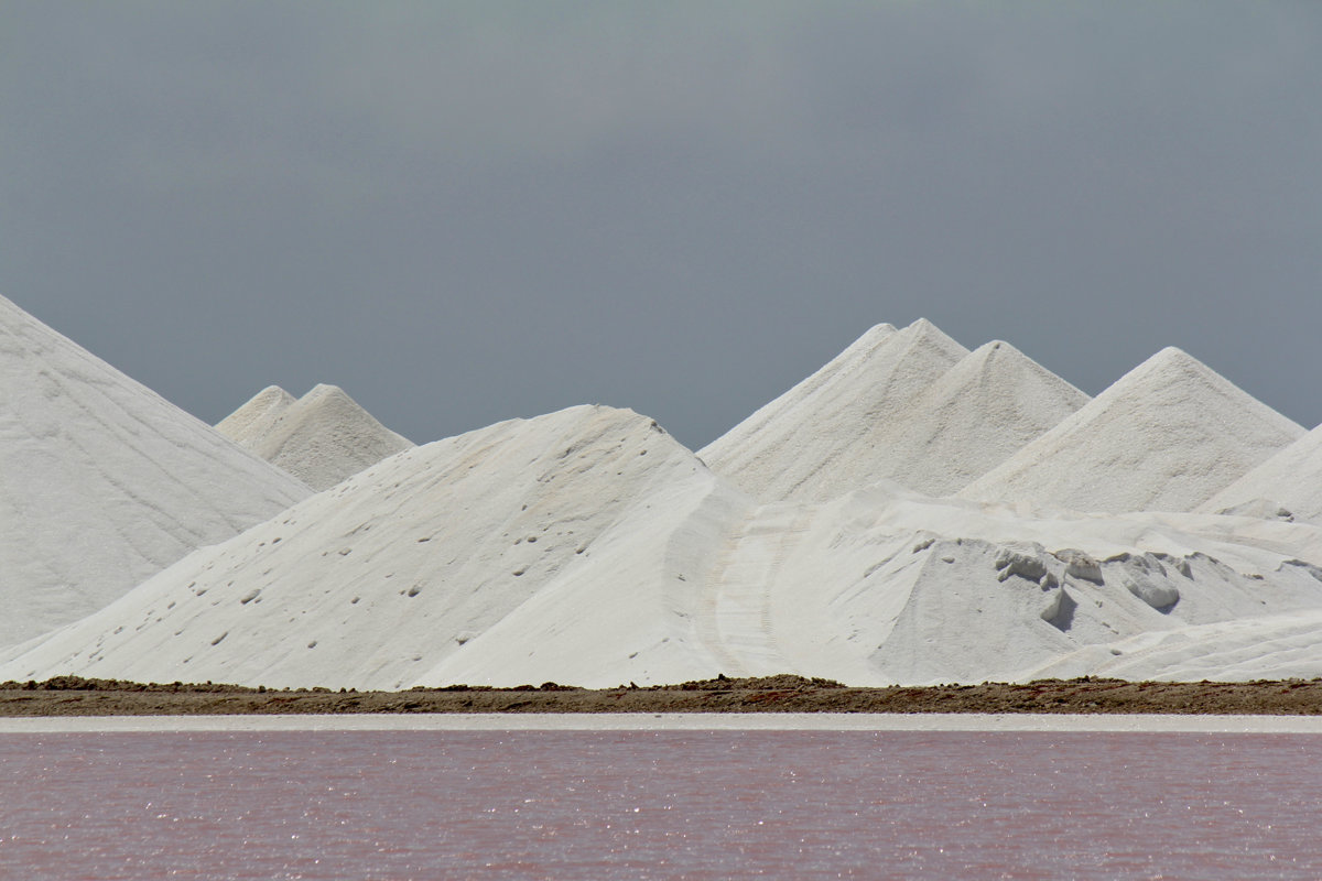 Salt flats and pyramids of Bonaire