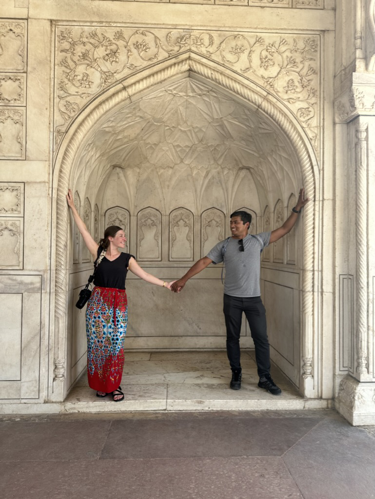 Posing at Agra Fort