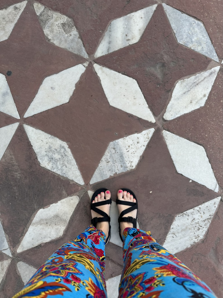 Red sandstone at the Taj Mahal