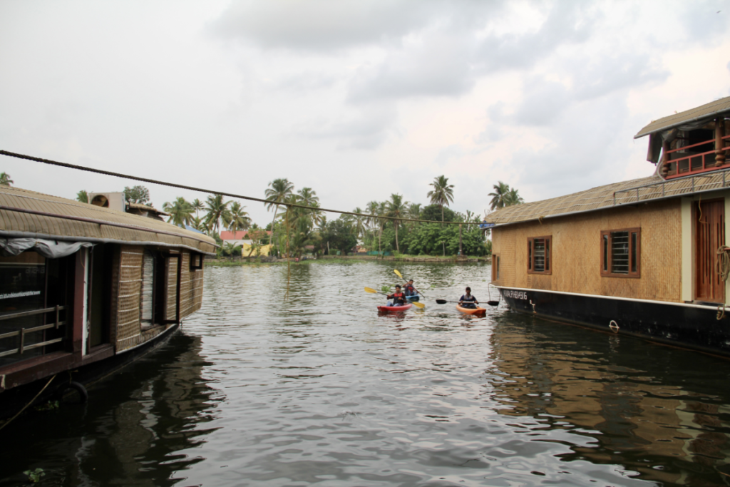 Kayaking on the Kerala Backwaters