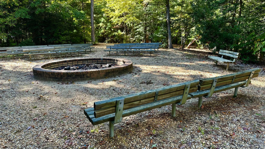 Campfire circle at New Quarter Park