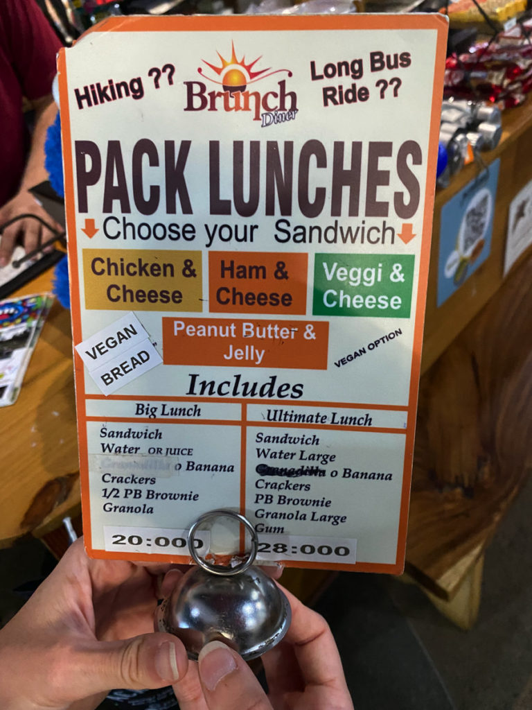 Brunch's Pack Lunch Menu