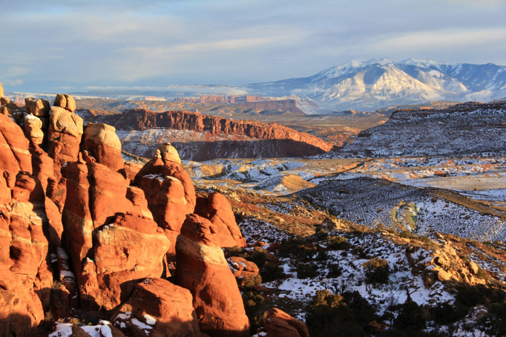 La Sal Mountains in the distance