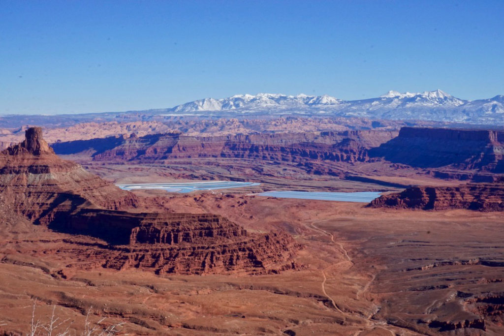 View of Potash Ponds in Dead Horse State Park